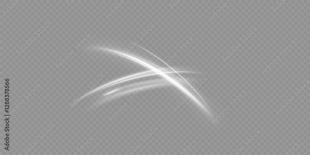 Aufkleber Magic spiral with sparkles.White light effect.Glitter particles with lines.Swirl effect.