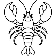 Minimalist Lobster Vector Art Design