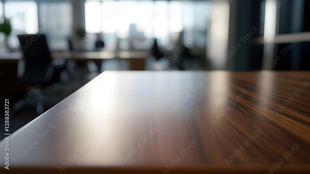 Wall mural abstract blur image of business people walking at modern hallway with bokeh for background usage