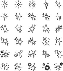 sparkling light elements design for templates.