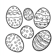 A simple and fun Easter egg coloring page with decorative patterns, perfect for kids and creative activities during Easter celebrations.

