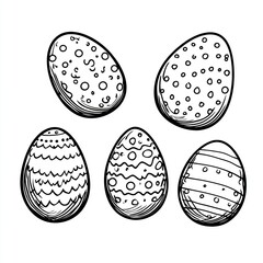 A simple and fun Easter egg coloring page with decorative patterns, perfect for kids and creative activities during Easter celebrations.

