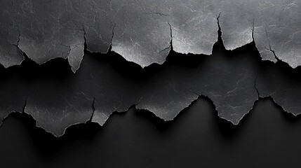 Obraz premium Ripped dark gray paper background