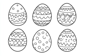 A simple and fun Easter egg coloring page with decorative patterns, perfect for kids and creative activities during Easter celebrations.

