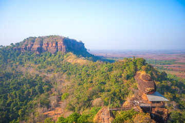 "Wat Phu Thok" Temple. Travel destination of Bueng Kan province, Thailand , Asia.