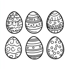 A simple and fun Easter egg coloring page with decorative patterns, perfect for kids and creative activities during Easter celebrations.


