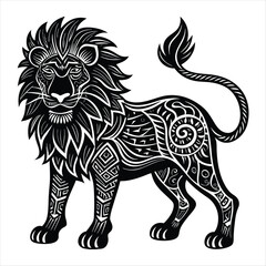 Fototapeta premium lion silhouette vector style