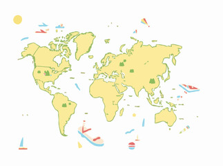 Obraz premium Detailed Maps and Illustrations for E-Learning Courses