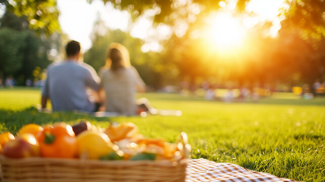 Picnic in the Park with Friends on a Sunny Day