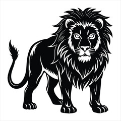 Fototapeta premium lion silhouette vector style
