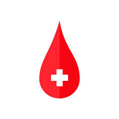 Fototapeta premium Blood icon isolate on white background.