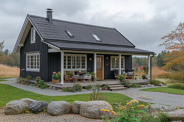 Cozy modern country house