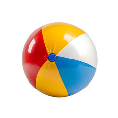 Obraz premium Vibrant Multicolored Beach Ball Against Transparent Background