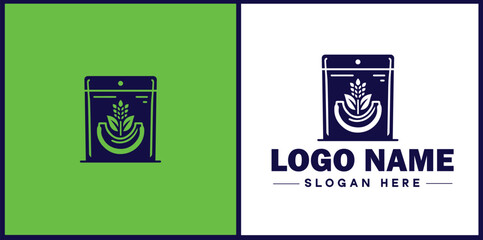 Food Packaging icon Food wrapping Food containerization Edible packaging flat logo sign symbol editable vector