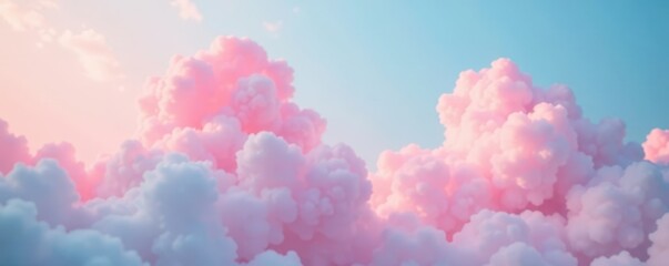 Soft focus, pastel-toned cotton candy cloud, subtle texture, delicate, spring, texture