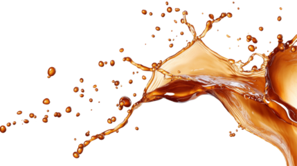 Dynamic liquid splash transparent background png format beverage photography high contrast visual art concept