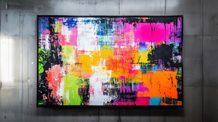 Obraz premium Urban Vibes: Colorful Abstract Expression on Canvas 