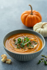 savory pumpkin cream soup