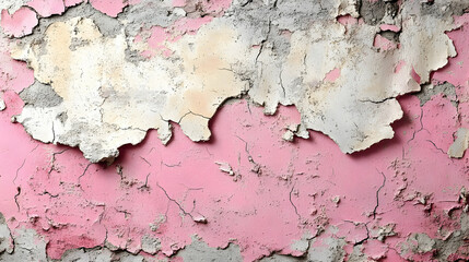 Obraz premium Peeling Pink Painted Wall Texture