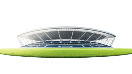 Modern stadium design urban arena png transparent background white environment aerial view of architecture