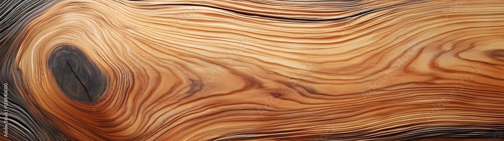Poster Detailed close up view of a weathered aged wooden grain texture with natural striped patterns and rustic artisanal design  This abstract background features a warm