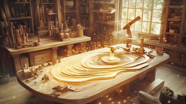 National Woodworking Month, illustration