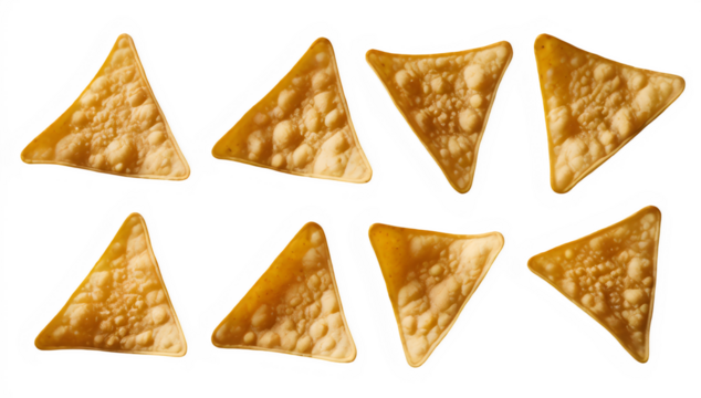 tortilla chips isolated on transparent background