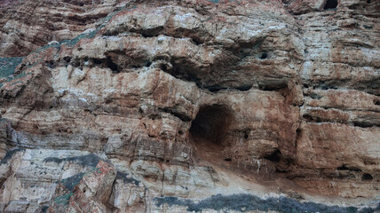 Unique rock formations and caves in the stunning landscape of Socotra Island
