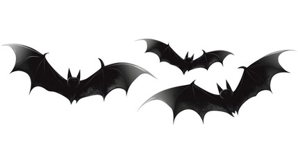 Eerie bat silhouettes halloween theme png with transparent background dark environment unique viewpoint for creative designs