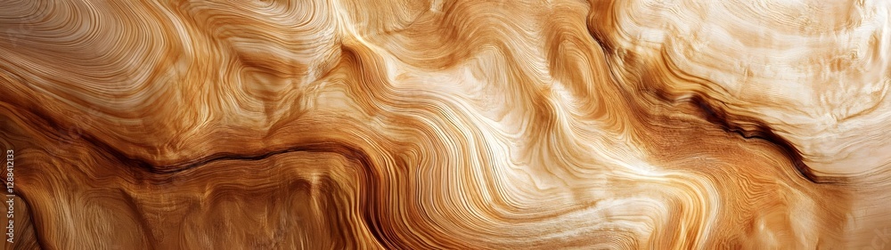 Poster Elegant and smooth curving fluid wave texture with natural organic patterns and abstract geometric digital art background  Seamless repeating motion design for modern website headers