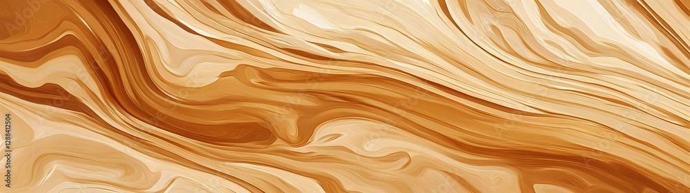 Aufkleber elegant flowing curves in warm earth tones captivating abstract digital art composition with a fluid