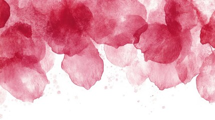 A watercolor design featuring soft red petals, ideal for backgrounds or decorative purposes.