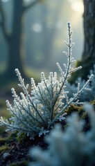 Delicate, silvery-grey Spanish moss filaments intertwined , background, botanical