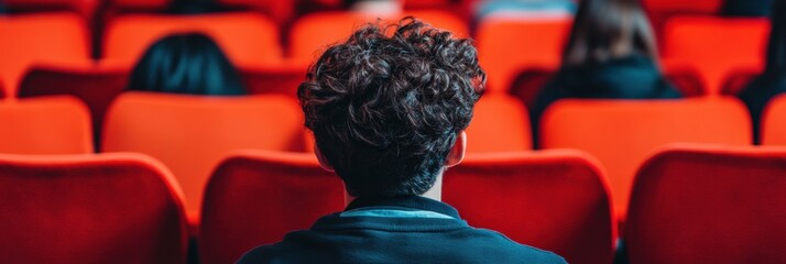 Modern Collaborative Learning Diverse Students in Vibrant Lecture Hall with Technology Integration - Enhancing Academic Engagement and Contemporary Educational Solutions