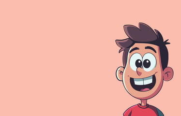 Cheerful Cartoon Boy