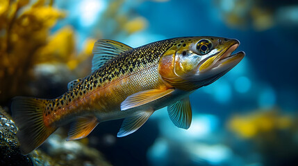 Colorful Trout In Aquarium