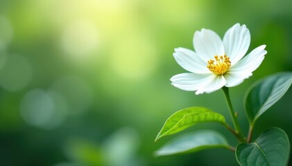Subtle white floral pattern, blurred, leaves & blossoms, open space , light, bright