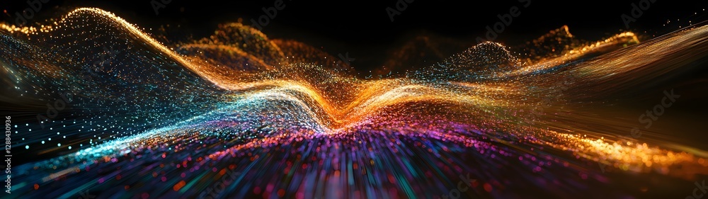 Poster mesmerizing cosmic dance of vibrant lights and swirling energy a captivating digital of a psychedeli