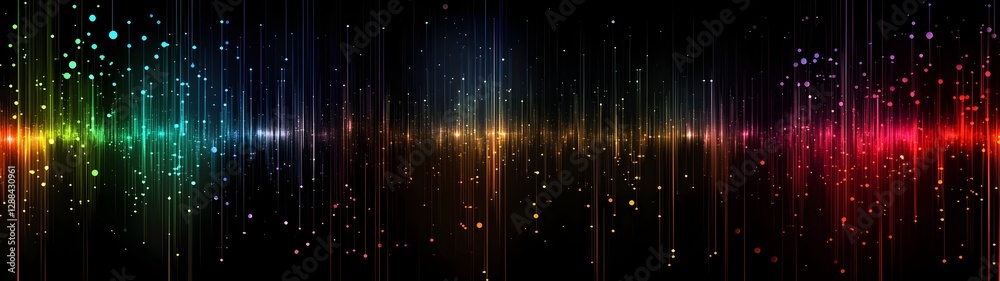 Poster mesmerizing cosmic energies explosion of multicolored lights in space backdrop abstract futuristic d