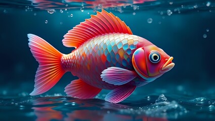 Fototapeta premium tropical fish in aquarium