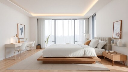 "Modern Minimalist Bedroom Interior Design"