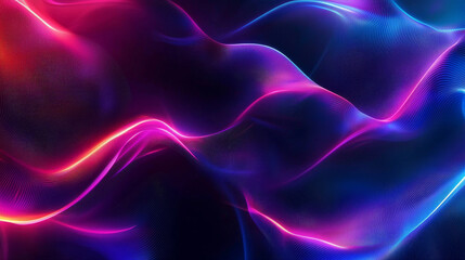 Fototapeta premium Colorful abstract waves in vibrant shades of pink, blue, and purple create dynamic and energetic background, perfect for modern designs and digital art