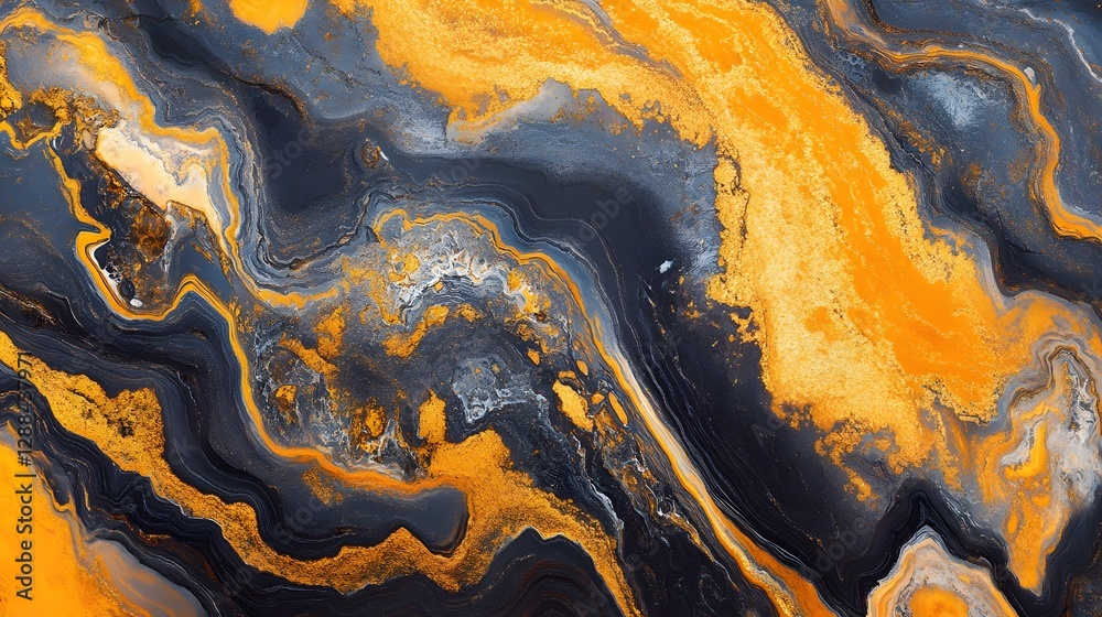 Poster Mesmerizing Fluid Swirls of Vibrant Colors and Textures in a Dynamic Captivating Abstract Composition  This digital art showcases a visually striking abstract fluid pattern with a sense of movement