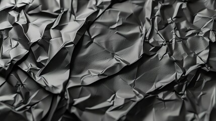 Crumpled black plastic wrap.