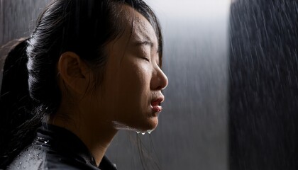 泣いている女性