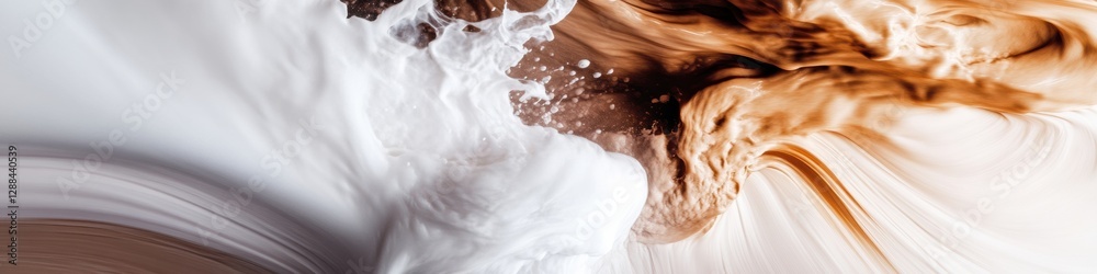 Poster abstract vortex art fluid dynamics and earth tones in motion - contemporary visual content for desig