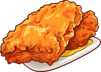 Fried chicken illustrations