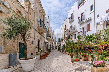 Polignano a Mare street view in Italy