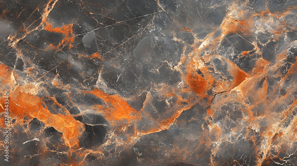 Aufkleber mesmerizing marble texture with intricate brown and orange fractal like patterns showcasing the natu