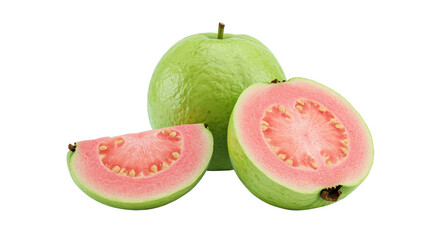 Fresh Guava Fruit Slices on Dark Background Delicious and Healthy Food